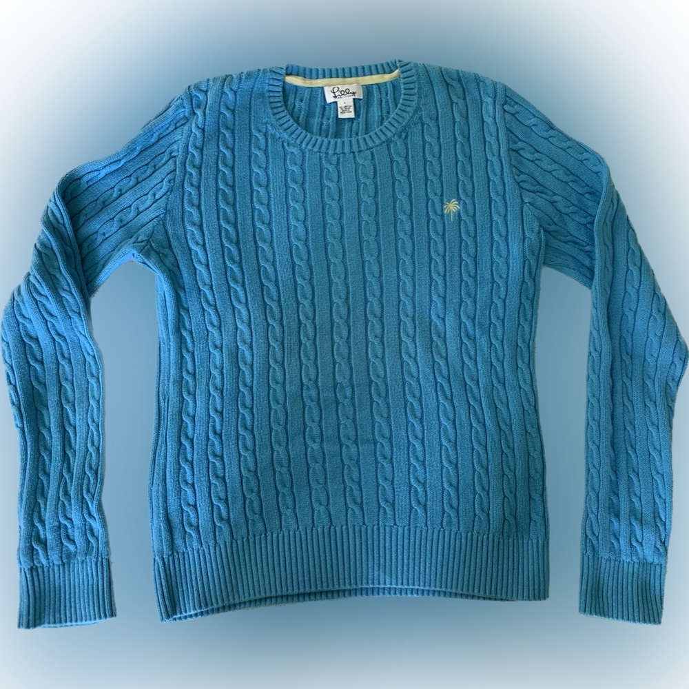 Vintage Lilly Pulitzer Cable knit sweater L